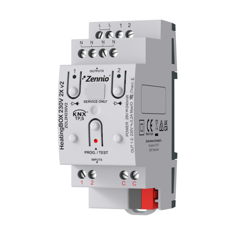 Zennio [ZCL2H230V2] HeatingBOX 230V 2X v2