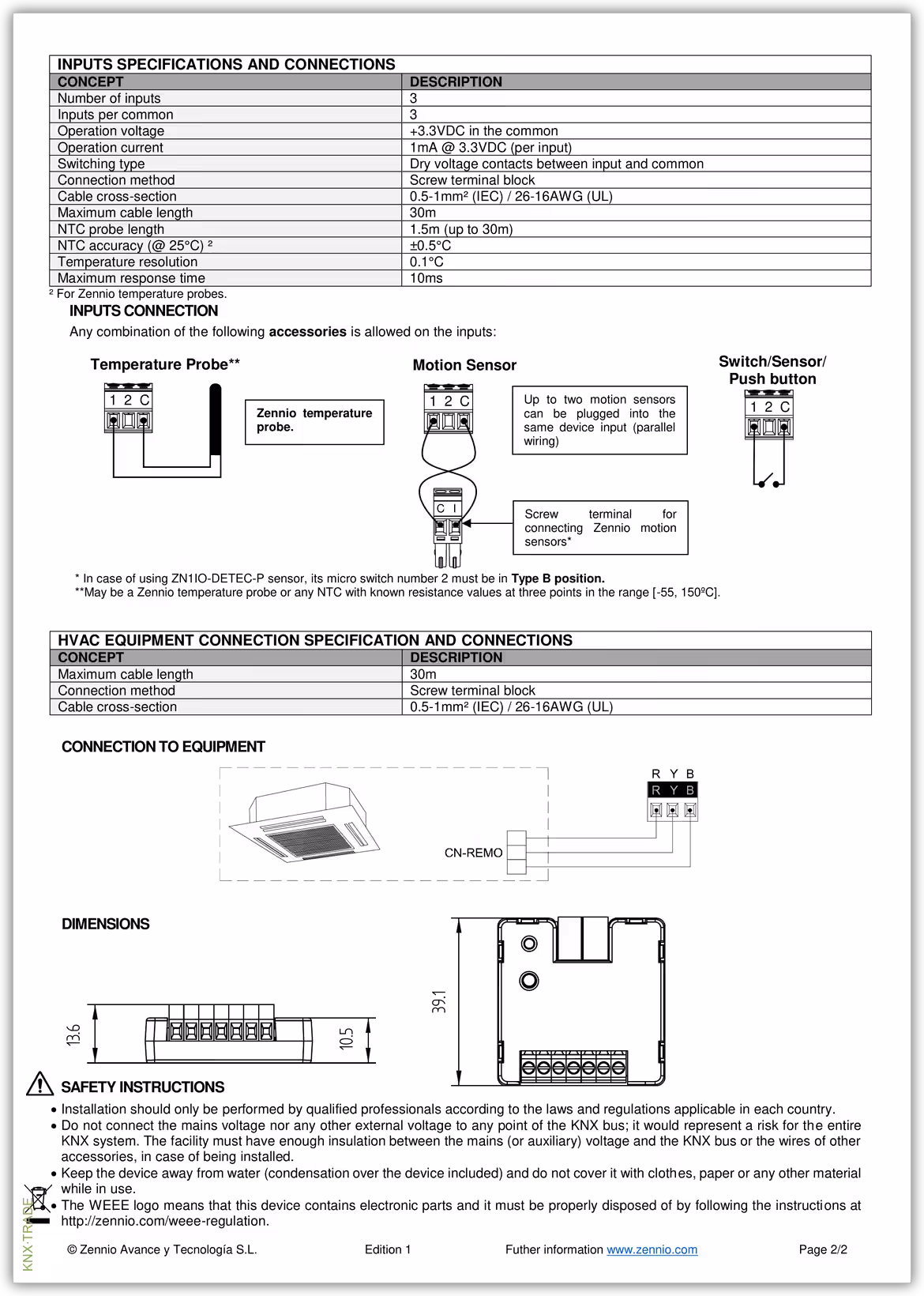Datasheet (2) Zennio [ZCLLG1VT] KLIC-LG1 vT / Шлюз KNX-LG