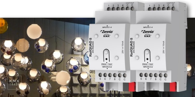 Модуль аналоговых или бинарных входов RailQUAD 8